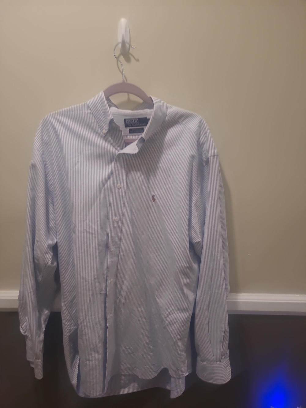 Ralph Lauren Light Blue & White Pinstripe Dress Shirt